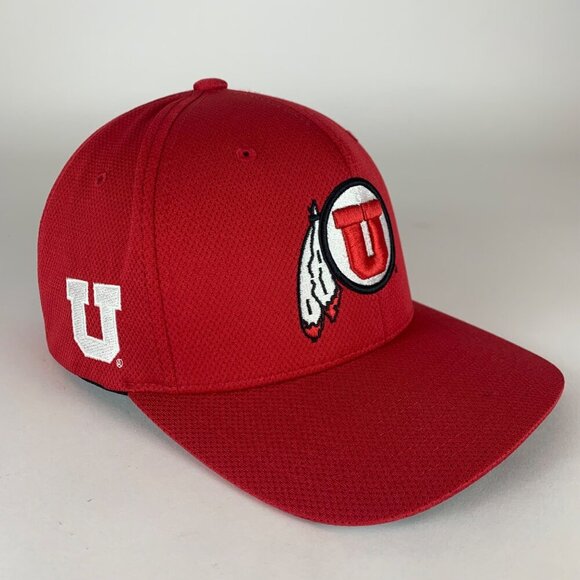 Utah Utes NCAA Red Top of the World Stretch Fitted Hat Mens M/L OSFM - Picture 1 of 6